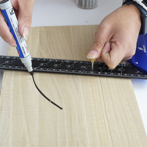 Высококачественная складная линейка для сверления отверстий из алюминиевого сплава, водонепроницаемая, многофункциональная, для деревообработки - Product Image 3