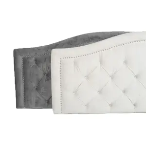 现代设计价格便宜的织物软垫床头板酒店特大床大床