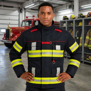 Chaqueta de Bombero Resistente a las Llamas, Abrigo para Combatir Incendios, Ropa de Trabajo para Bomberos, Uniforme de Seguridad de Alta Visibilidad - Product Image 3