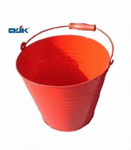Seau à sable anti-incendie en acier doux rouge, durable et flexible, 7-8L, pour la protection incendie, prix compétitifs - Product Image 4