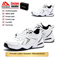 Chaussures de sport personnalisées pour hommes, style rétro chunky, blanches, avec logo sur mesure, prix de gros