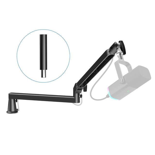 Living Show Flexible Desktop Table Mic Arm Stand Adjustable Microphone Holder Stand Professional Mic Boom Arm Stand for Gaming