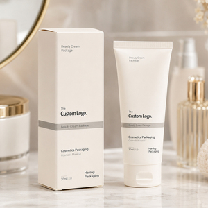 Cajas de Embalaje Cosméticas de Papel Blanco Impresas Personalizadas, Caja Rectangular de Papel con Logotipo Personalizado para Limpiador Facial, Loción y Cuidado de la Piel - Product Image 4