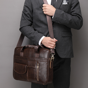 NIUCUNZH-maletín <span class=keywords><strong>de</strong></span> cuero con Logo personalizado para hombre, maletín <span class=keywords><strong>ejecutivo</strong></span> para ordenador portátil y oficina - Product Image 6