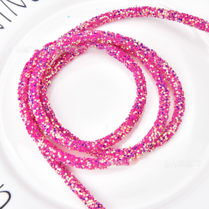 สร้อยข้อมือท่อเพชรสุดหรูสำหรับประดับเครื่องประดับเชือกคริสตัลเรซินพร้อมเทคนิคการเย็บติดคริสตัลพลอยเทียม - Product Image 3