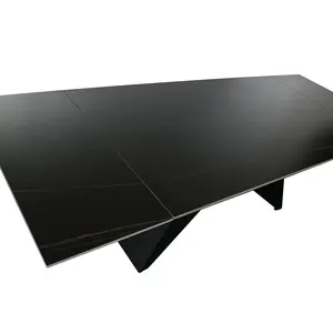 Mesa de Comedor de Metal 160x90x75cm Extensible - Product Image 4