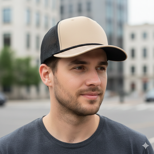 Casquette Trucker en Coton et Maille à 5 Panneaux de Haute Qualité, Personnalisable, Vierge, à Fermeture Snapback, Style Tendance pour Cyclisme Hivernal en Extérieur - Product Image 4