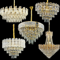 Lustre d'intérieur de décoration moderne personnalisé lumières en cristal éclairage de luxe lampe en cristal lustre suspendu lampes suspendues