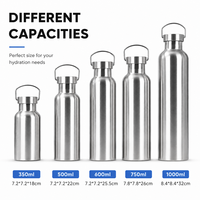 Nouvelle Tendance Bouteille d'Eau en Acier Inoxydable Isotherme avec Logo Personnalisé, Gourde Métallique Sportive avec Couvercle à Poignée