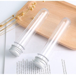 Hot Sale Cylinder Tubes Candy Packaging Transparent Hard Plastic Food Grade PET Tube With Aluminium Screw Lid - Product Image 3