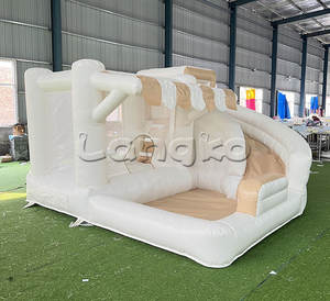 Jeux de fête pour enfants populaires <span class=keywords><strong>Ballon</strong></span> blanc Combo Bounce House Château de saut moderne Combo Slide <span class=keywords><strong>avec</strong></span> fosse à balles - Product Image 4