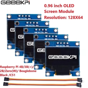 GeeekPi 0.96 英寸 OLED 屏幕模块 128*64 IIC SSD1306 适用于 Raspberry Pi 4 B / 3 B (+) / 2 B / Zero (W) / Beaglebone Black / - Product Image 2
