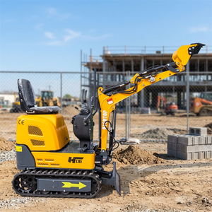 Micro-excavatrice HIGHTOP à chenilles de 700 mm de large, profondeur de fouille de 2025 mm pour le drainage des cours, le creusement de tranchées et les travaux de réparation OEM ODM - Product Image 1