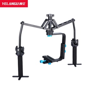 Yelangu อุปกรณ์กันสั่นสำหรับกล้องถ่ายวิดีโอ, ทำจากอะลูมิเนียมมือจับคู่ - Product Image 1