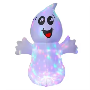 Fantasma Inflable de Halloween Personalizado al por Mayor de 1.5 m con Luz Mágica y LEDs Integrados para Decoración de Jardín, Patio y Césped en Fiestas y Festividades - Product Image 1