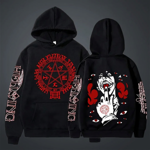 เสื้อฮู้ดลายการ์ตูนอนิเมะ Hellsing สำหรับฤดูหนาว พิมพ์ลายมังงะ สไตล์ฮาราจูกุ สตรีทแวร์ ฮิปฮอป ยูนิเซ็กส์ ผ้าฝ้าย 100% สวมใส่สบาย - Product Image 3