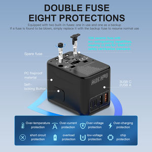 세계 범용 여행 플러그 어댑터 액세서리 고속 충전 소켓 연장 케이블 - Product Image 3