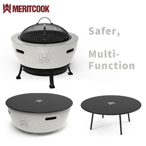 Cuenco <span class=keywords><strong>de</strong></span> óxido <span class=keywords><strong>de</strong></span> magnesio personalizado <span class=keywords><strong>para</strong></span> exteriores, calentador <span class=keywords><strong>de</strong></span> Patio, soldador <span class=keywords><strong>de</strong></span> hormigón portátil con parrilla <span class=keywords><strong>de</strong></span> barbacoa y marco inferior - Product Image 2