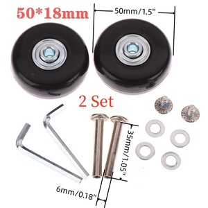 Bộ bánh xe thay thế 4018 5018mm cho vali, bánh xe đơn tháo rời, bộ bánh xe vali, bánh xe cao su, bánh xe trượt - Product Image 4