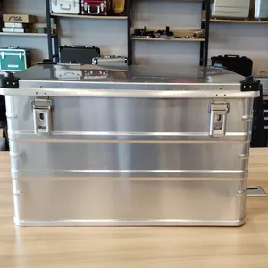 Caja de transporte de aluminio, almacenamiento de aluminio plateado, OEM, tamaño personalizado