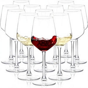 Ensemble de verres à vin en cristal sans plomb à bord carré, corps conique droit, pour la dégustation de vins rouges et blancs - Product Image 2