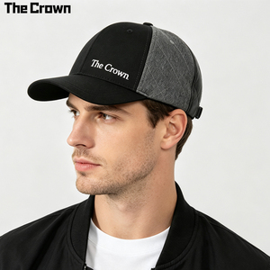 Casquette de baseball sportive personnalisée matelassée à points losanges, 6 panneaux, avec côtés en similicuir épissé, fermeture à boucle métallique, unisexe, vente en gros - Product Image 1