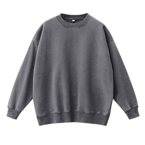เสื้อสเวตเชิ้ตคอกลมวินเทจทรงหลวมโอเวอร์ไซส์ สกรีนโลโก้ได้ - Product Image 5