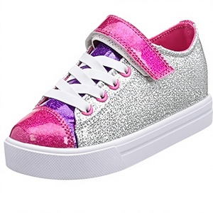 Chaussures de danse de ballet unisexes pour enfants, en toile synthétique rouge et rose, à semelle fendue, à lacets, extensibles, vente en gros d'usine, haute qualité, pas cher - Product Image 3