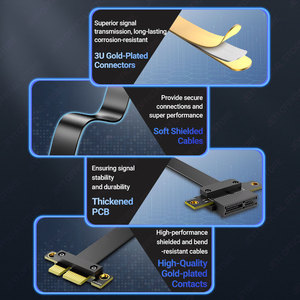 Cavo Riser PCIe 3.0/4.0 X1 ad Angolo Retto JEYI 180 per Schede WiFi di Laptop/Desktop, Adattatori <span class=keywords><strong>M</strong></span>.2 Certificati FCC CE ROHS - Product Image 5