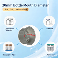 Flacon vide portable pour sérum et poudre lyophilisée avec logo personnalisé, stylo dermique à micro-aiguilles en silicone non invasif