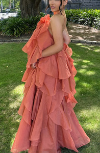 Myst & Za 2025 nữ mùa hè phong cách mới phong cách kỳ nghỉ Đầm treo trang trí xếp chồng Hoa ba chiều thanh lịch - Product Image 2