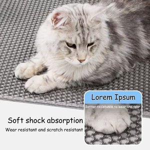 Tapis de litière pour chat XL durable à <span class=keywords><strong>double</strong></span> couche en EVA, imperméable, lavable, résistant aux éclaboussures, pour litière de chat - Product Image 3