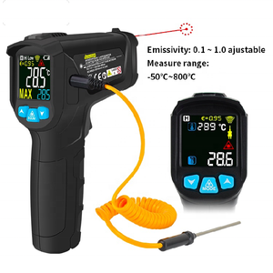 800C Pyrometer 2 In 1 <span class=keywords><strong>K</strong></span> ประเภทเทอร์โมคัปเปิลเลเซอร์อุณหภูมิปืนชาร์จอินฟราเรดเทอร์โมมิเตอร์สำหรับอุตสาหกรรม - Product Image 4
