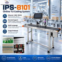 Imprimante jet d'encre en ligne IPS-8101 TIJ, machine de codage de date, imprimante de codes de lots, cartons, sacs, produits industriels, composants électroniques