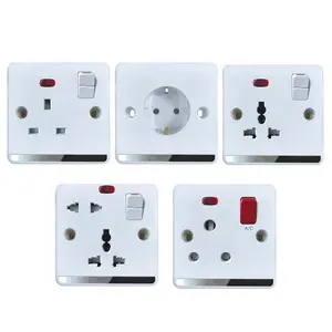 Iraq British Standard 1 Gang Double Pole Switch Factory Supply 220V 16A Electric Light Wall Sockets Switch