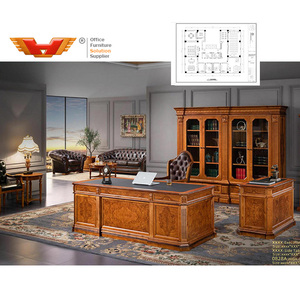 Soluzione medio orientale stile tradizionale lussuosi mobili classici per ufficio Royal Modenese Manager Desk per mobili da ufficio - Product Image 5