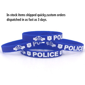 Vente chaude Fabrication en Stock Sécurité Enfants Bleu Silicone Bracelet Sport Activité Doux Impression Bracelet - Product Image 3