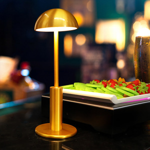 Bar Rechargeable Table <b>Lamp</b> Cylindrical All Aluminum Led <b>Touch</b> Control Cordless Desktop Light For Nightclub Cafe - Product Image 1