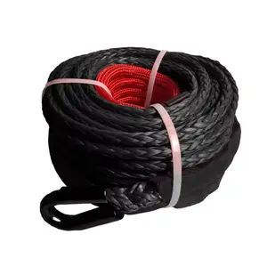 UHMWPE Off road ATV/ UTV/SUV 3/8'' 26m Synthetic Winch Rope 12 strand braided rope for towing