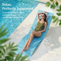 Chaise longue pliante pour piscine en HIPS, anti-flottante, transat d'extérieur robuste, mobilier de patio pour hôtel, plage et terrasse ensoleillée
