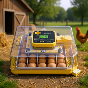 Incubateur automatique pour volailles Vevor 48 œufs avec lampe à LED, affichage de la température, contrôle de l'humidité pour l'éclosion des poussins - Product Image 2