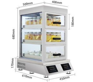 Cuiseur vapeur vertical à 2 trous anti-brûlure, double <span class=keywords><strong>commande</strong></span>, taille intérieure 50*40, pour boulangerie, baozi, dim sum - Product Image 2