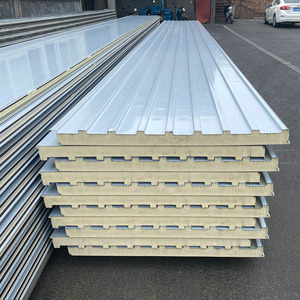 プレハブ住宅PIR屋根パネルPu断熱ポリウレタンサンドイッチ外部屋根パネル - Product Image 2