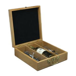 Деревянная коробка для упаковки бутылок и очков - Product Image 1