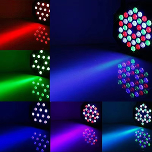 Çin RGB LED Par ışıkları tam renkli profesyonel sahne aydınlatma canlı ev <span class=keywords><strong>DJ</strong></span> parti disko toptan için uzaktan kumanda ile - Product Image 4