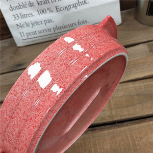 Fábrica populares forma oval de cerámica de utensilios <span class=keywords><strong>para</strong></span> <span class=keywords><strong>hornear</strong></span> con dos asas <span class=keywords><strong>para</strong></span> restaurante y uso <span class=keywords><strong>en</strong></span> el hogar - Product Image 5