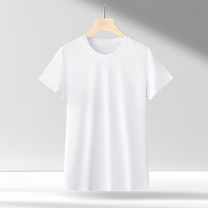 <span class=keywords><strong>Camiseta</strong></span> de Verano de Manga Corta para Mujer, 175GSM, 80s, 100% Algodón Supima, Color Sólido, Cuello Redondo, Corte Ajustado, Mercerizada con Amoníaco Líquido - Product Image 4