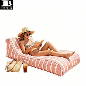 Tumbona Flotante Inflable para Piscina, Cubierta con Tela Premium, Silla <span class=keywords><strong>de</strong></span> Agua Cómoda con Diseño Ergonómico para <span class=keywords><strong>Playa</strong></span> <span class=keywords><strong>y</strong></span> Piscina - Product Image 1