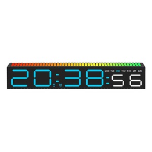 Lámpara <span class=keywords><strong>de</strong></span> Escritorio Creativa Huayang con <span class=keywords><strong>Reloj</strong></span> 5517, Luz LED Activada por Sonido, Luz Nocturna Ambiental para Dormitorio, Decoración <span class=keywords><strong>de</strong></span> Sala <span class=keywords><strong>de</strong></span> Juegos - Product Image 6