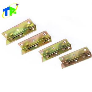 Soporte de riel de conectores a presión chapados en zinc <span class=keywords><strong>amarillo</strong></span> para muebles de cama de madera - Product Image 2